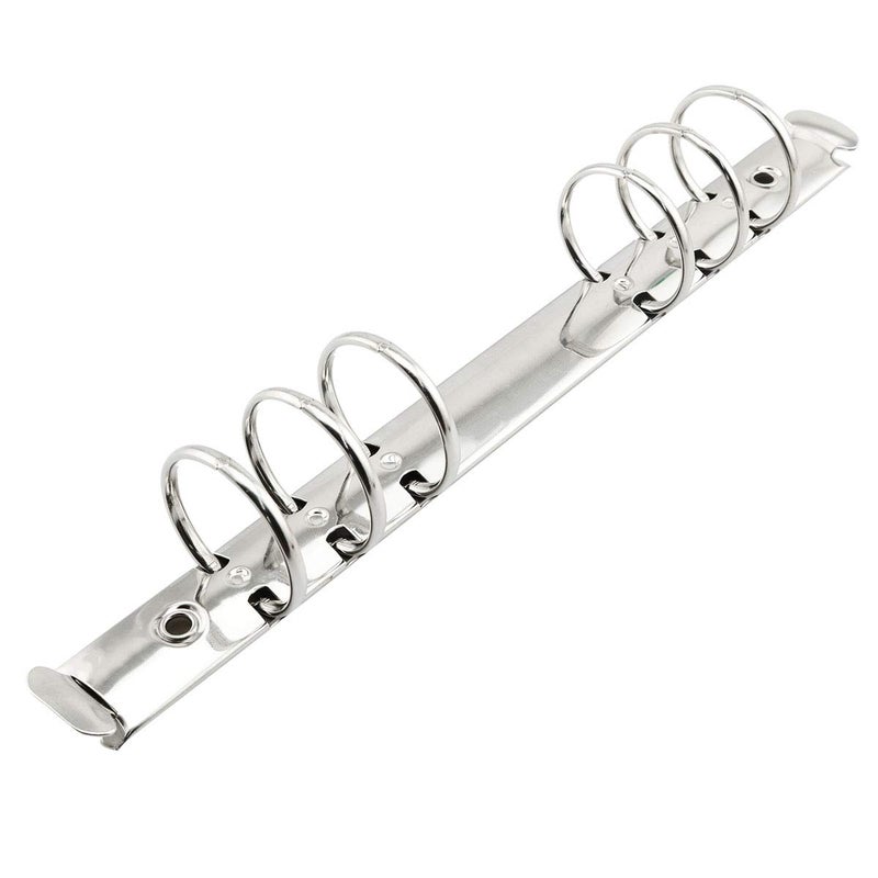 heyous 2pcs A5 Notebook 6-Hole Ring Binder Mechanisms 3cm Diameter Silver Color Metal Clip Ring Binder DIY Fill Paper Storage Folder Accessories - Image 4